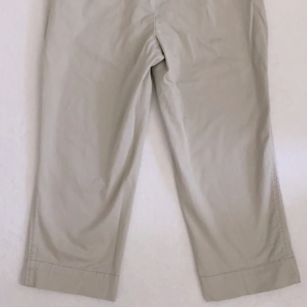 Oh Baby by Motherhood | Maternity Stretch Cotton Full Panel Capri Pants Khaki S - Picture 13 of 16